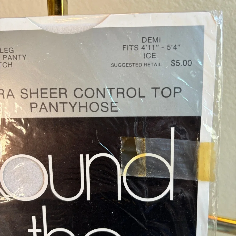 Vintage Round The Clock Ultra‎ Sheer Control Top Pantyhose Demi Ice